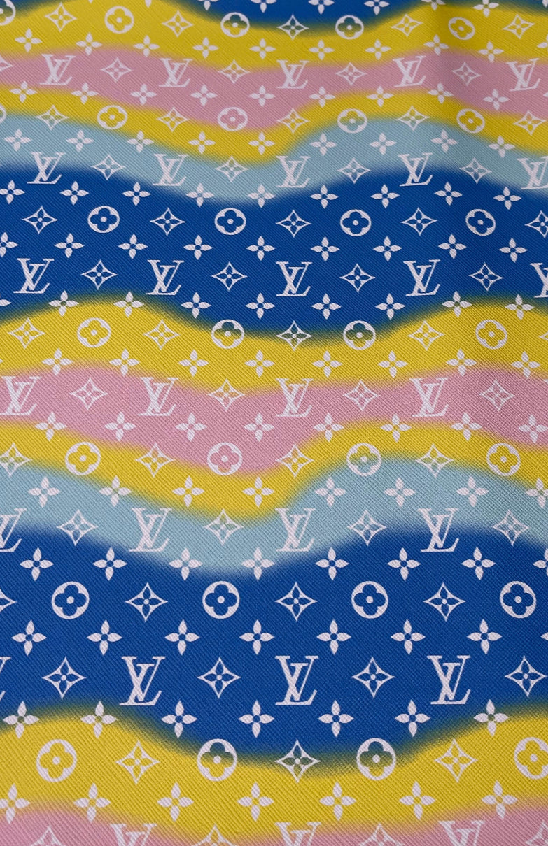 LV Faux Leather/Vinyl Patches/Sheets  8 inches X 12 inches