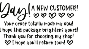 Yay a new customer