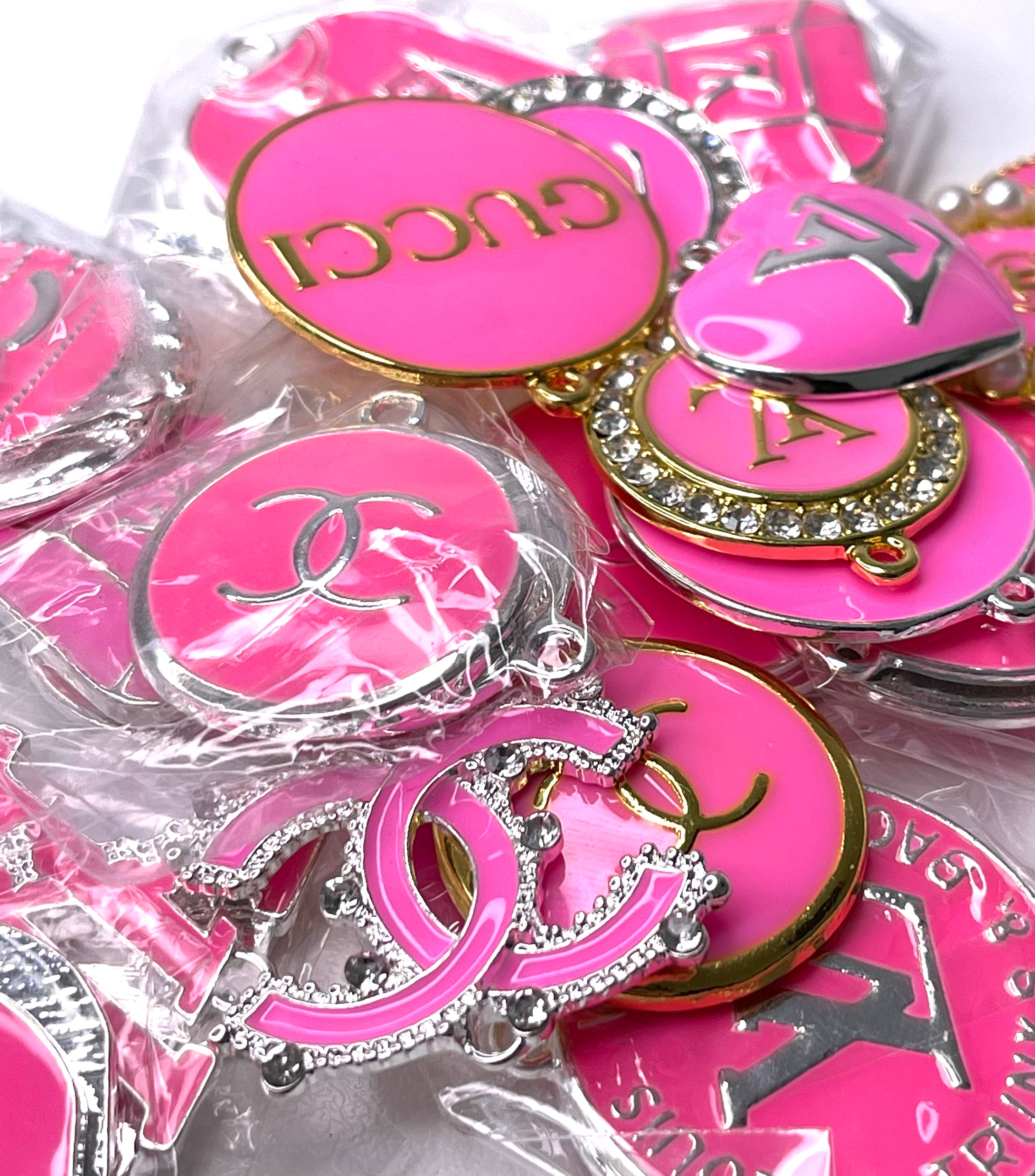 Hot Pink Mix Charms Pack of 5