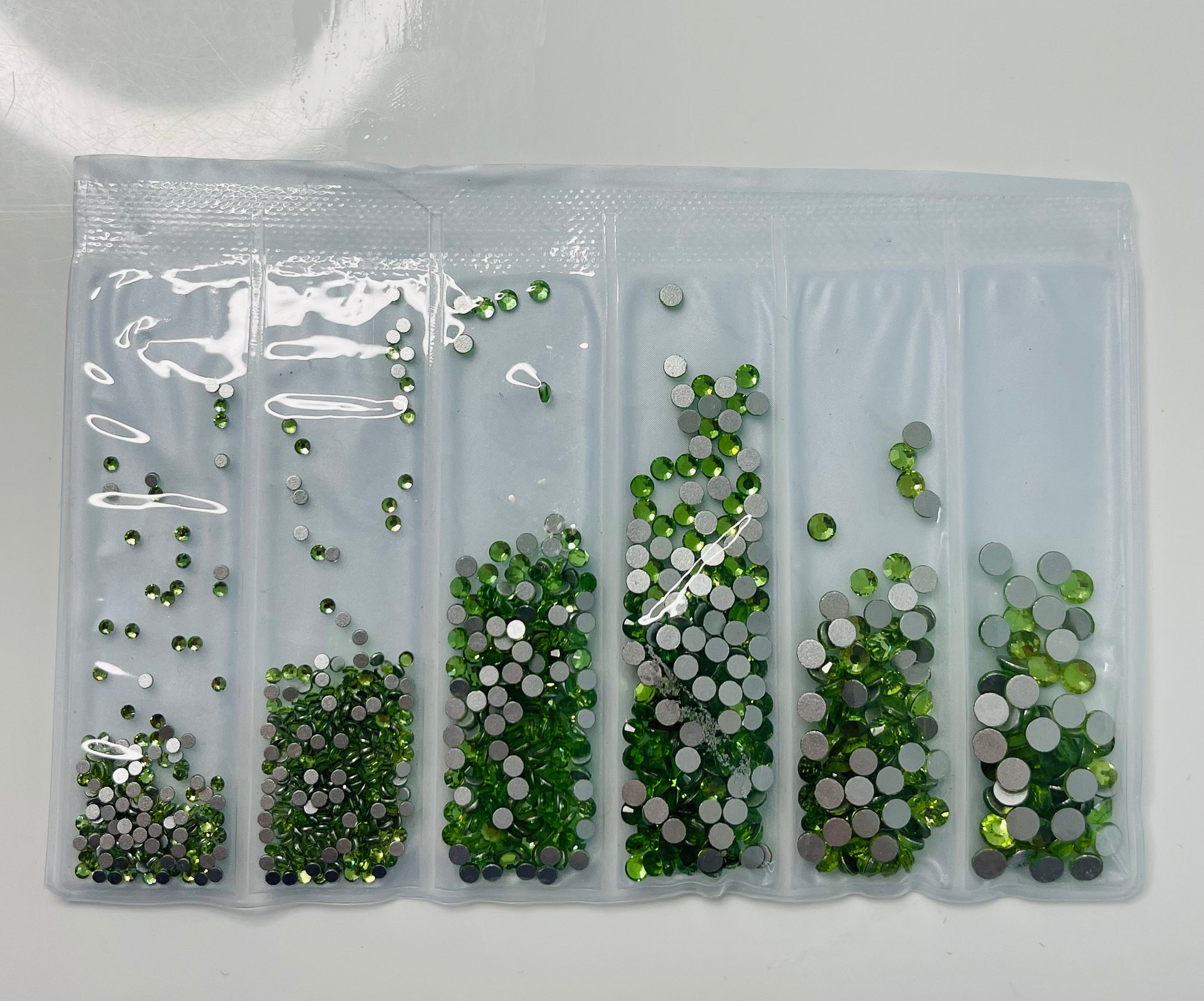 Mini Bling Bag-Glass Rhinestones (Light Green)
