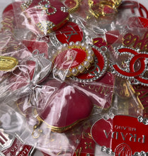 Load image into Gallery viewer, Red Mix Charms Pack of 5
